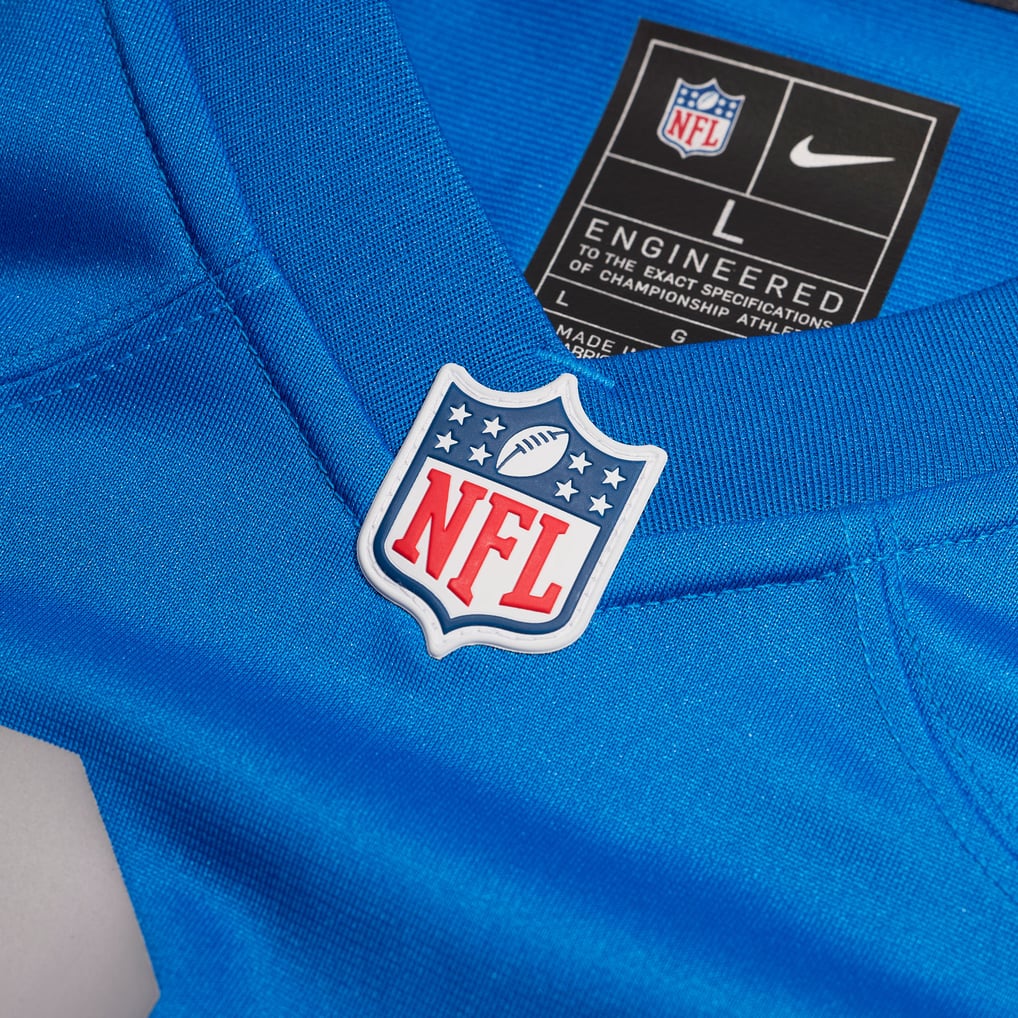 Men's Detroit Lions Jack Campbell Nike  Blue Alternate Game Jersey - Image 5