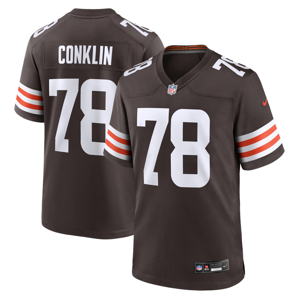 Men's Cleveland Browns Jack Conklin Nike Brown Team Game Jersey - Image 1