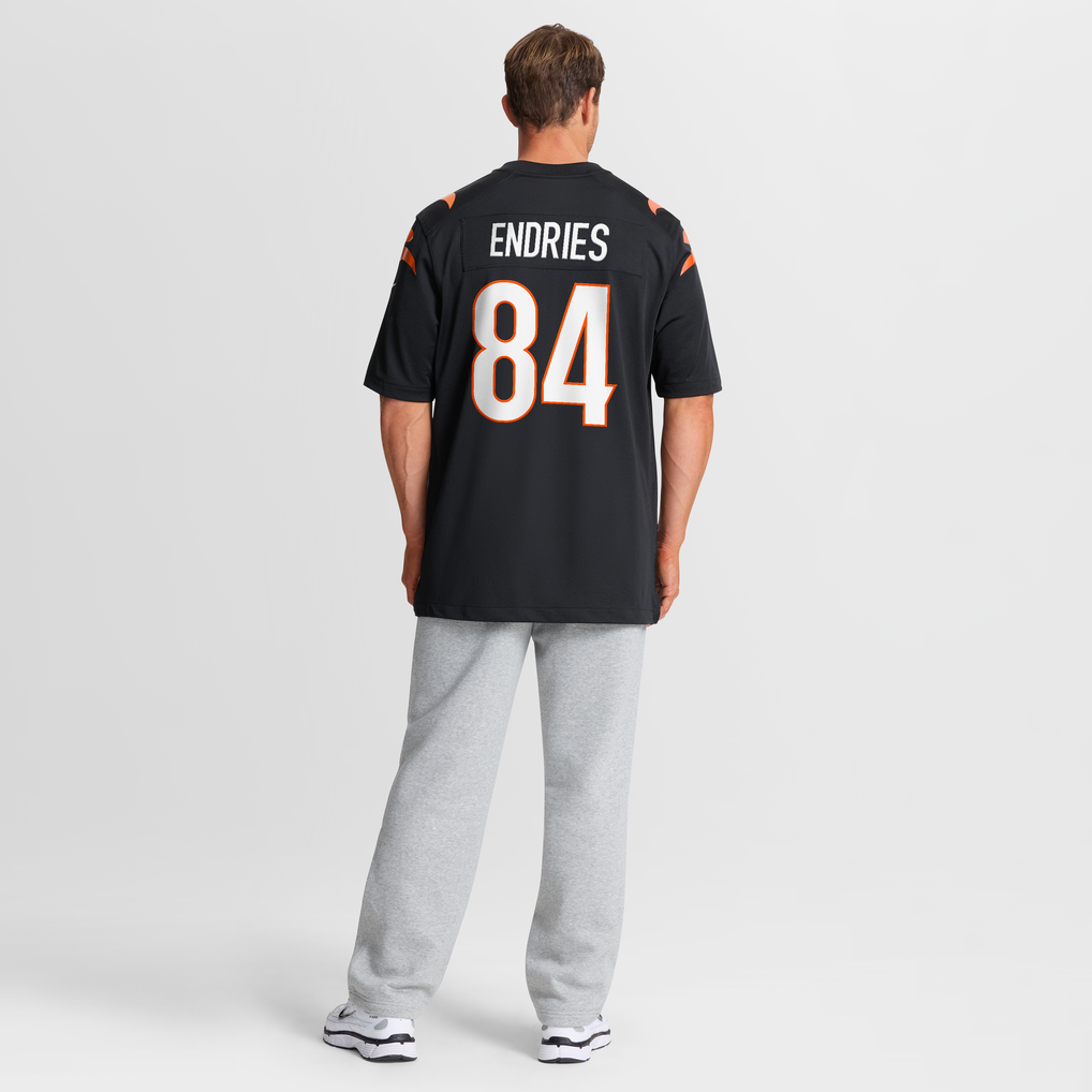 Men's Cincinnati Bengals Jack Endries Nike Black Team Game Jersey - Image 4