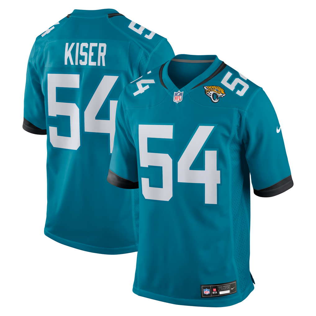Men's Jacksonville Jaguars Jack Kiser Nike  Teal Team Game Jersey - Image 2