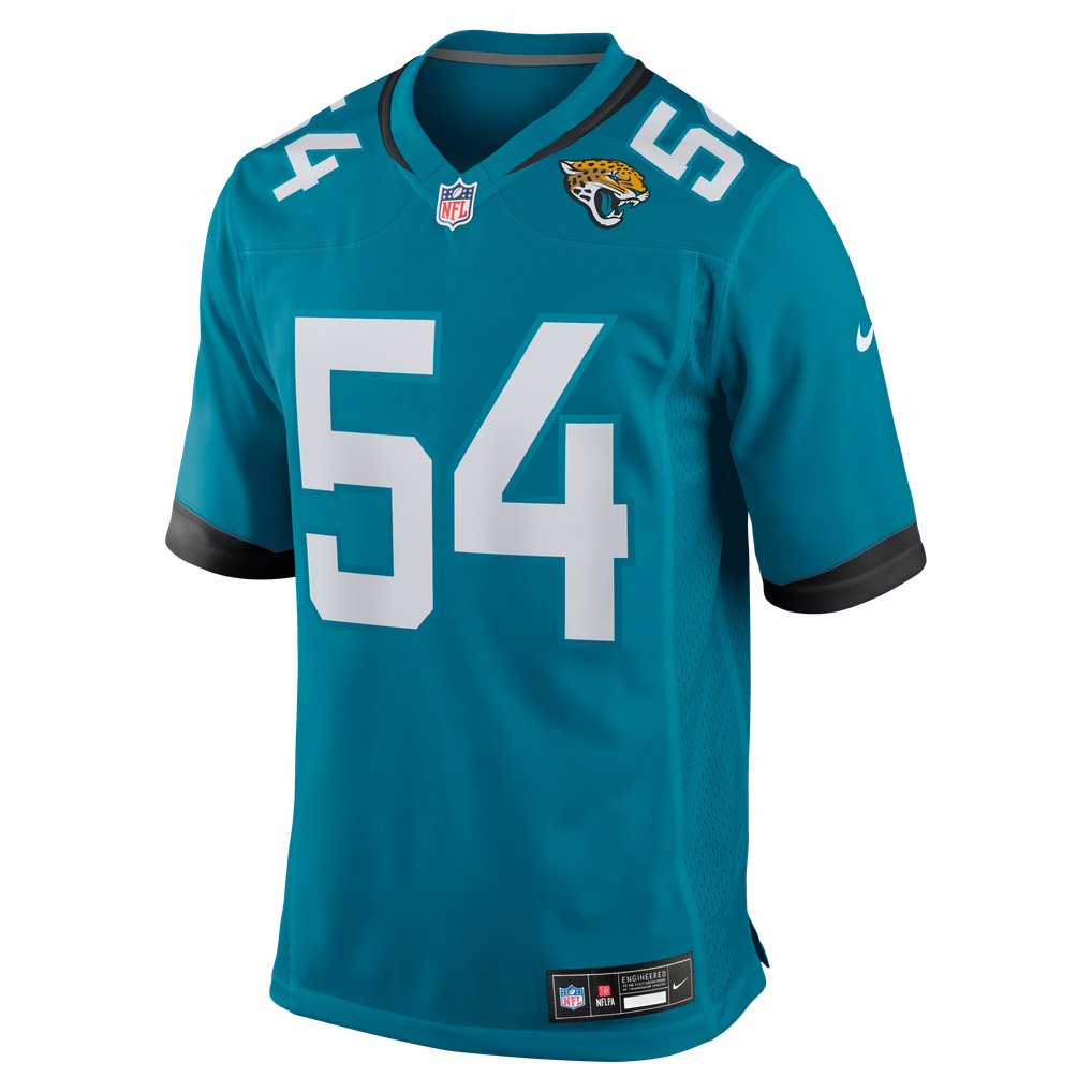 Men's Jacksonville Jaguars Jack Kiser Nike  Teal Team Game Jersey - Image 3