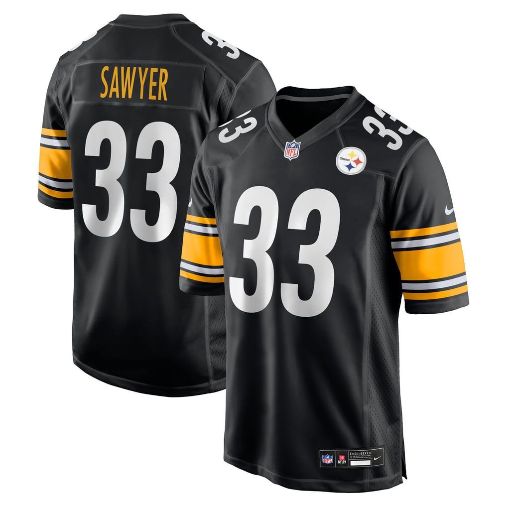 Men's Pittsburgh Steelers Jack Sawyer Nike  Black Team Game Jersey - Image 2