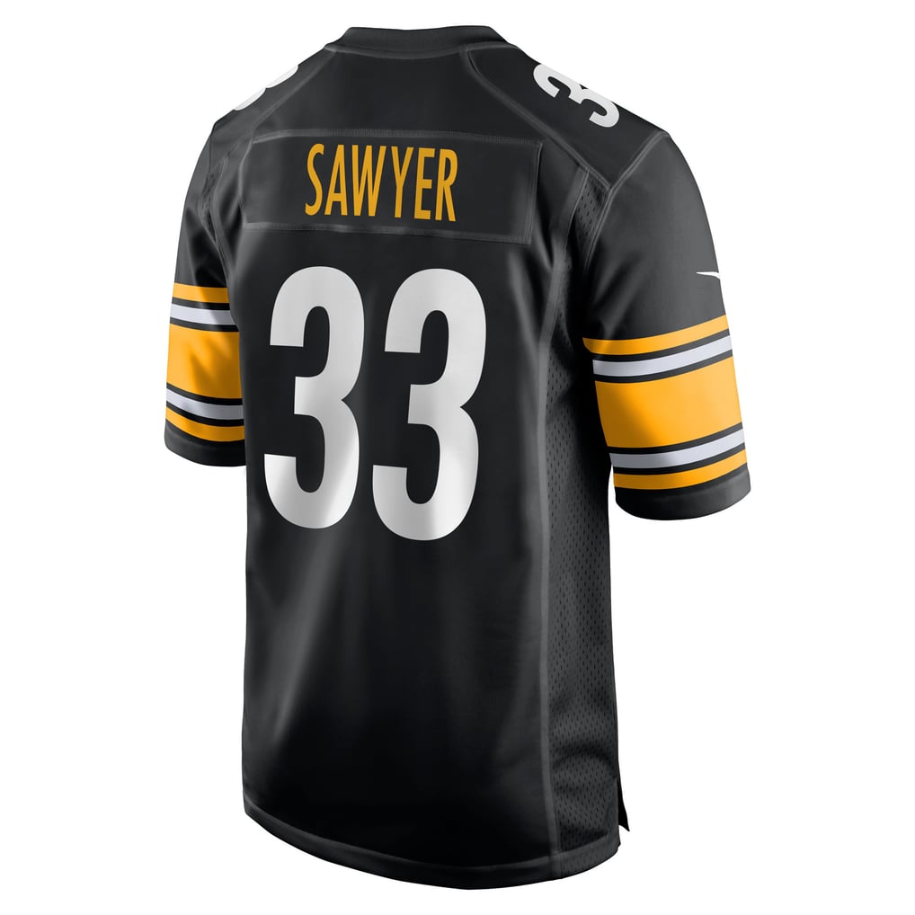 Men's Pittsburgh Steelers Jack Sawyer Nike  Black Team Game Jersey - Image 4