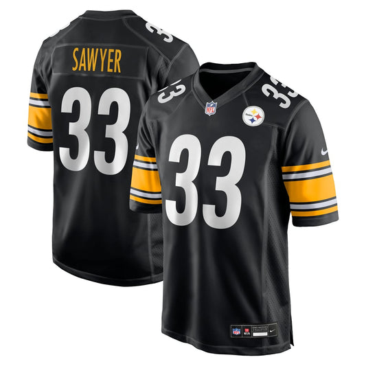 Men's Pittsburgh Steelers Jack Sawyer Nike  Black Team Game Jersey - Image 1