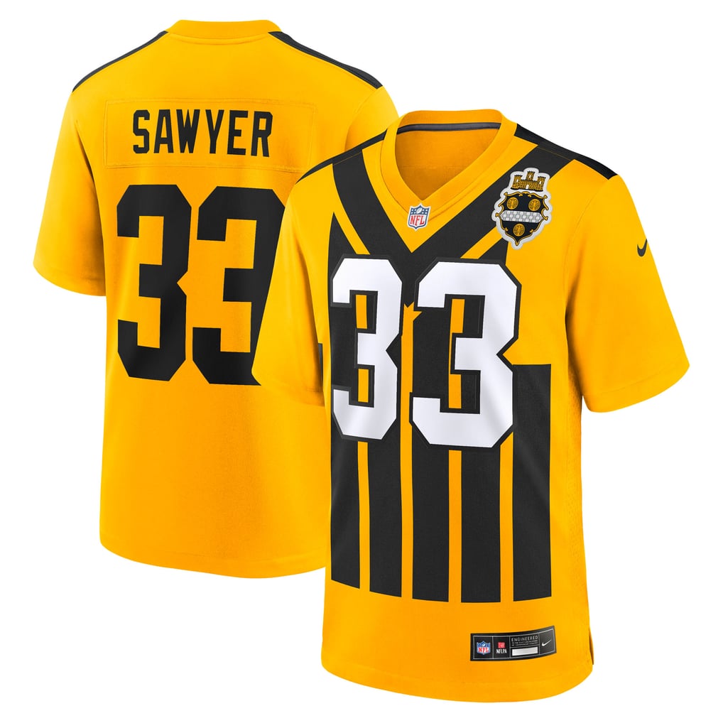 Men's Pittsburgh Steelers Jack Sawyer Nike  Gold Alternate Game Jersey - Image 2