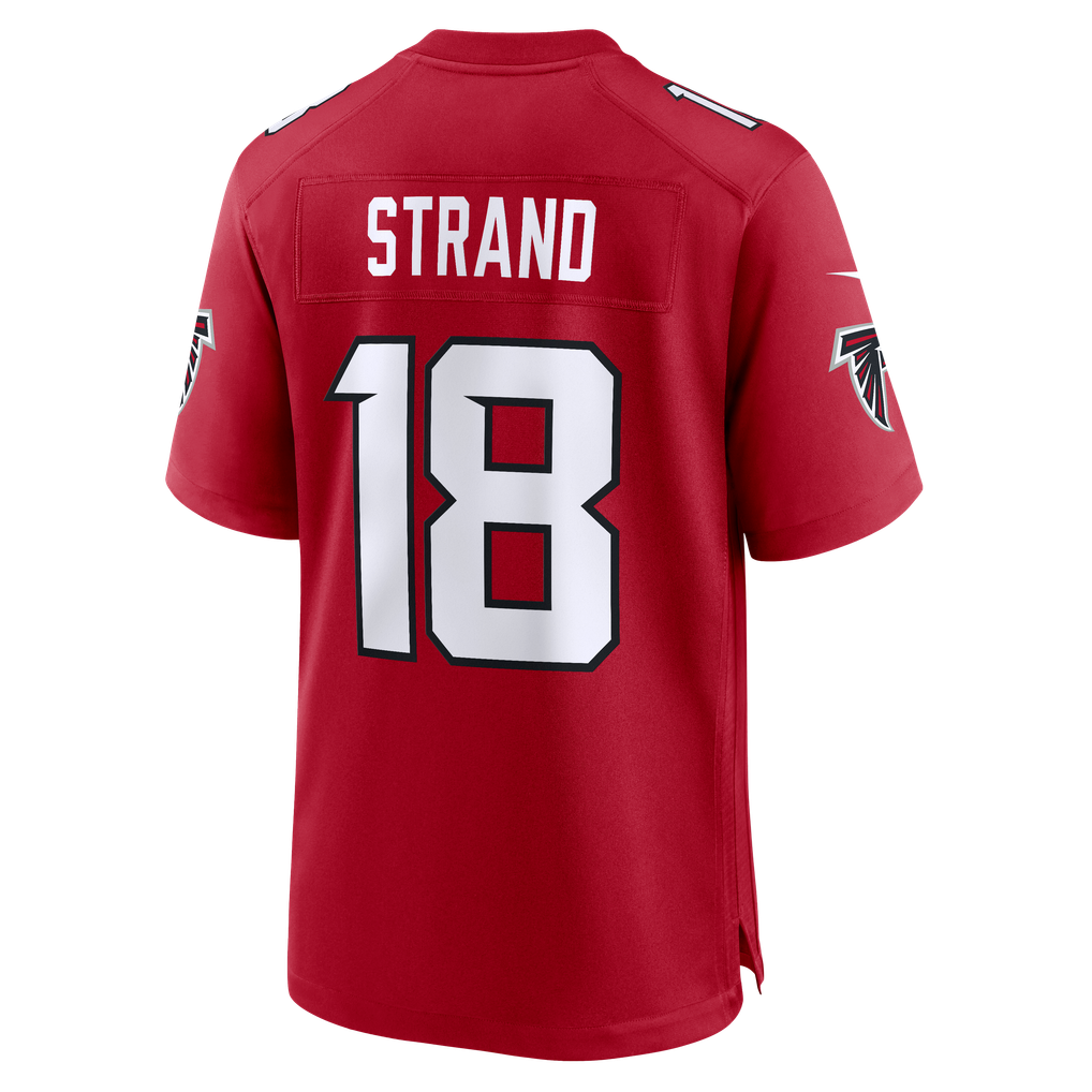 Men's Atlanta Falcons Jack Strand Nike Red Team Game Jersey