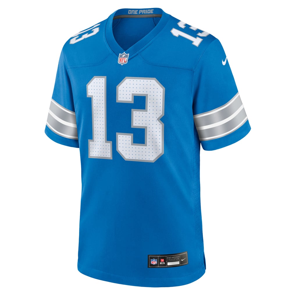 Men's Detroit Lions Jackson Meeks Nike Blue Team Game Jersey - Image 5