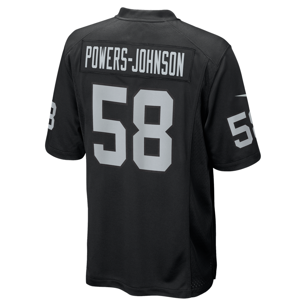 Men's Las Vegas Raiders Jackson Powers-Johnson Nike  Black Team Game Jersey - Image 4