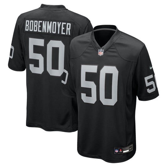 Men's Las Vegas Raiders Jacob Bobenmoyer Nike Black Game Player Jersey - Image 1
