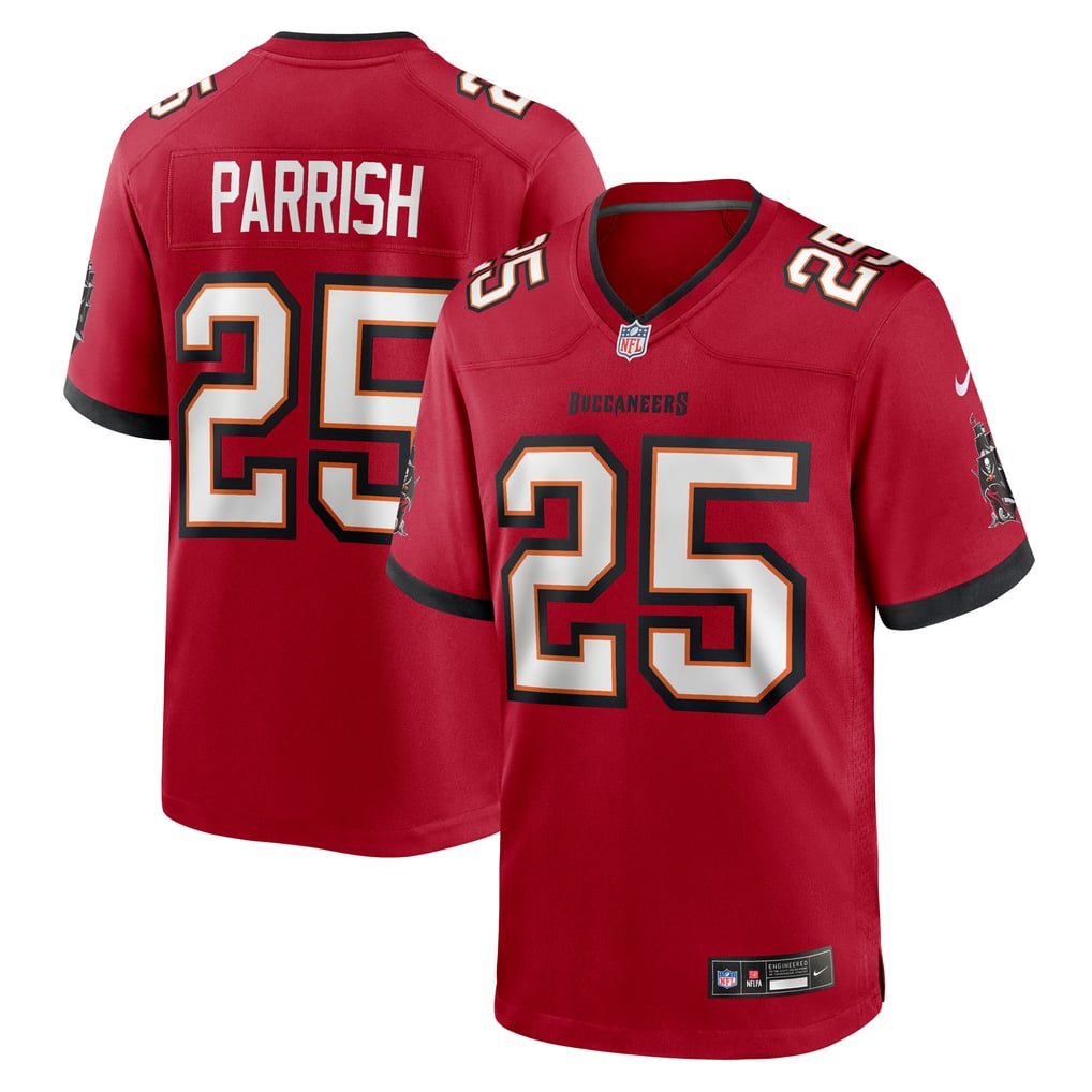 Men's Tampa Bay Buccaneers Jacob Parrish Nike  Red Team Game Jersey - Image 2