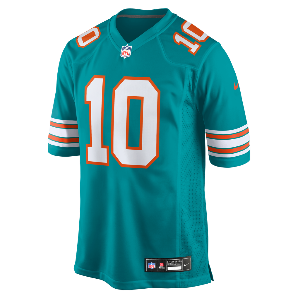 Men's Miami Dolphins Jacob Rodriguez Nike Aqua Alternate Game Jersey - Image 3