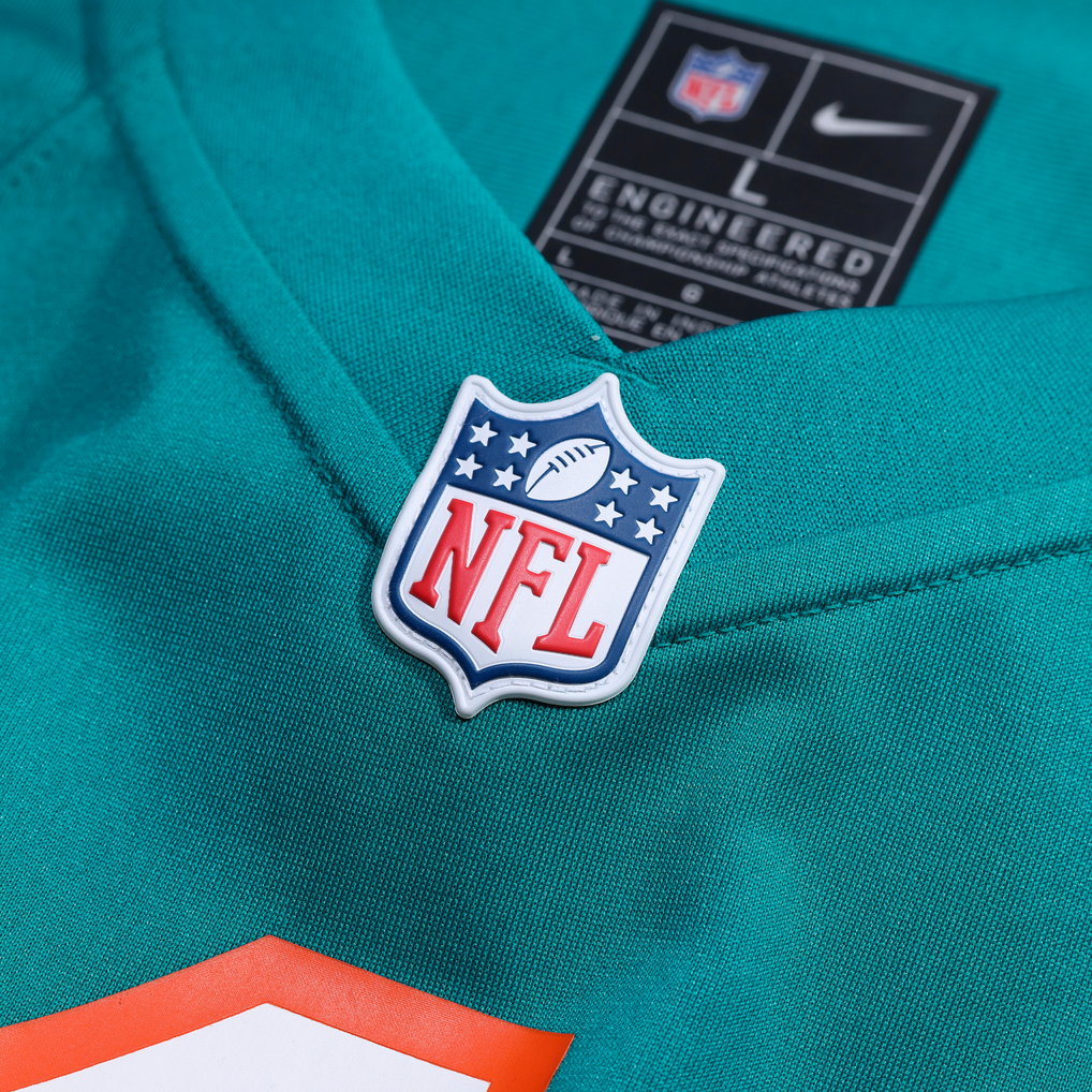 Men's Miami Dolphins Jacob Rodriguez Nike Aqua Alternate Game Jersey - Image 5