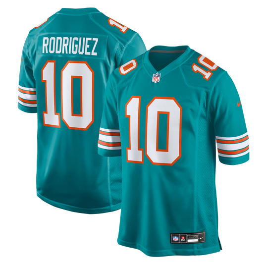 Men's Miami Dolphins Jacob Rodriguez Nike Aqua Alternate Game Jersey - Image 1