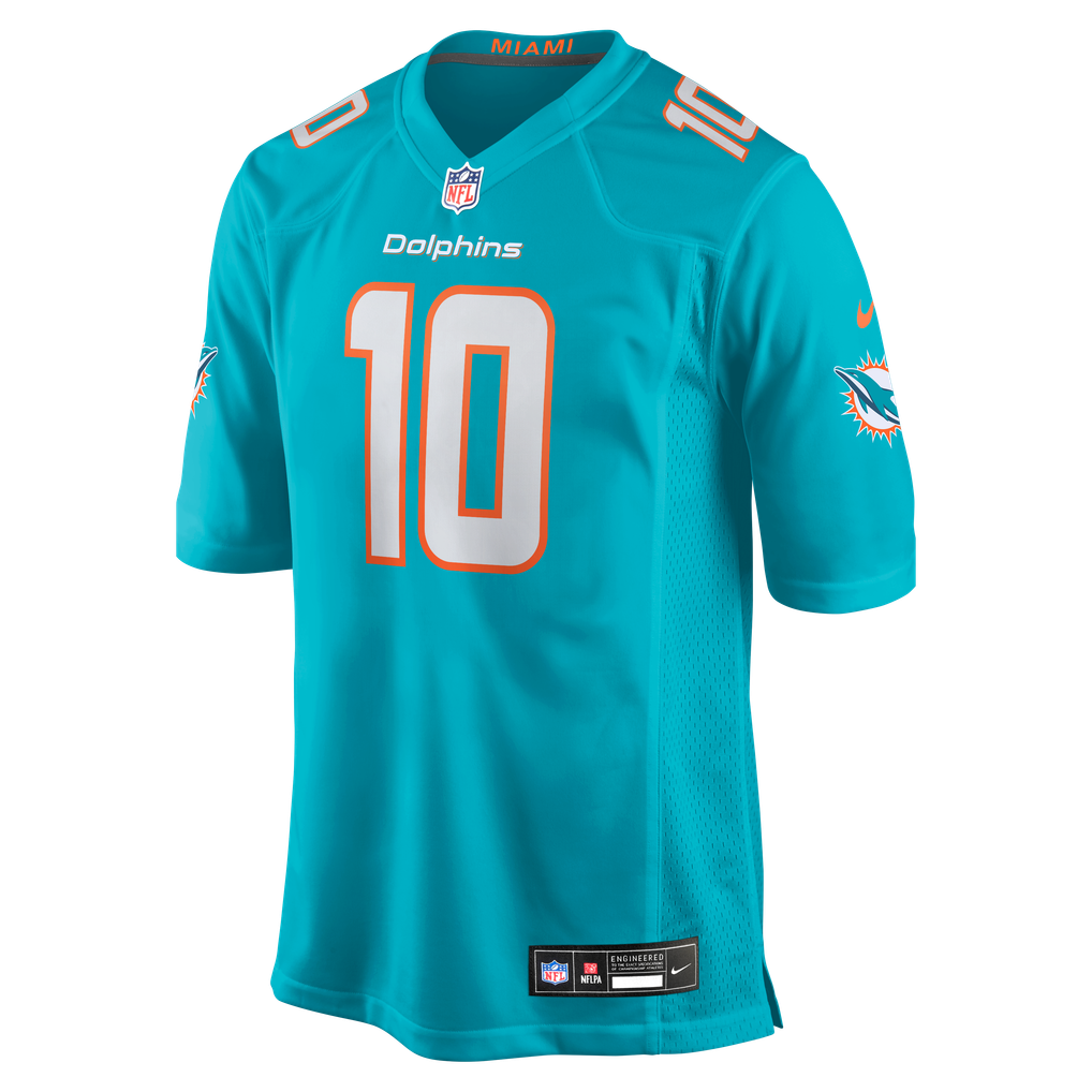 Men's Miami Dolphins Jacob Rodriguez Nike Aqua Game Jersey - Image 5