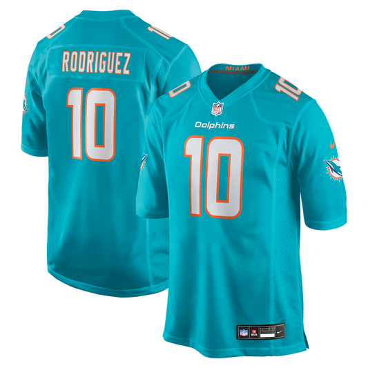 Men's Miami Dolphins Jacob Rodriguez Nike Aqua Game Jersey - Image 1