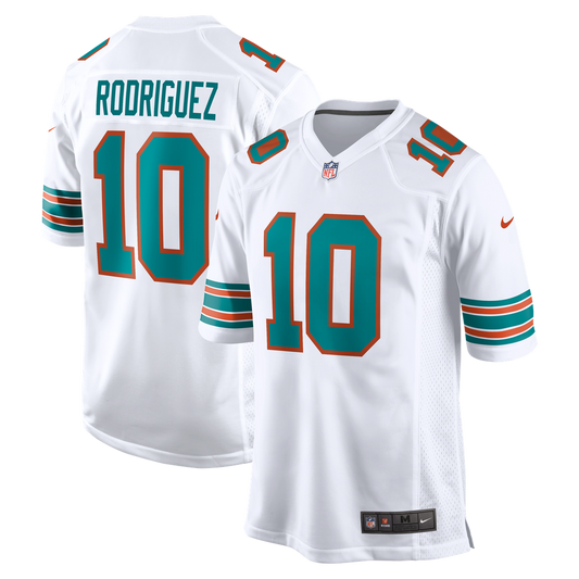 Men's Miami Dolphins Jacob Rodriguez Nike White Alternate  Game Jersey - Image 1