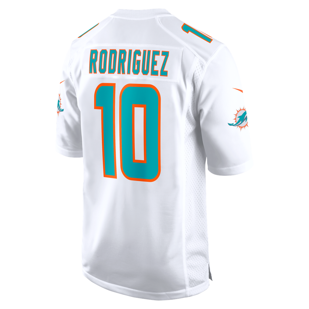 Men's Miami Dolphins Jacob Rodriguez Nike White Game Jersey - Image 4