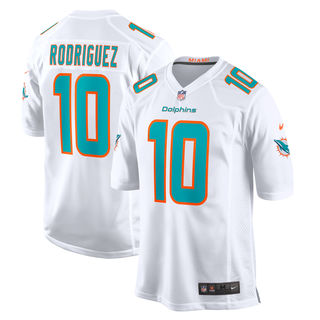 Men's Miami Dolphins Jacob Rodriguez Nike White Game Jersey - Image 1