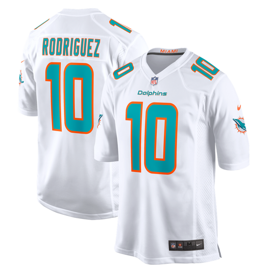Men's Miami Dolphins Jacob Rodriguez Nike White Game Jersey - Image 1
