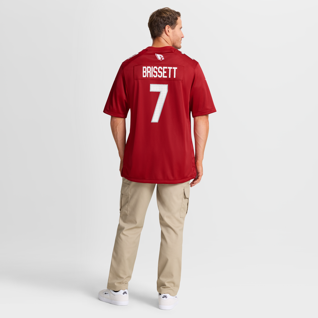 Men's Arizona Cardinals Jacoby Brissett Nike  Cardinal Team Game Jersey - Image 9