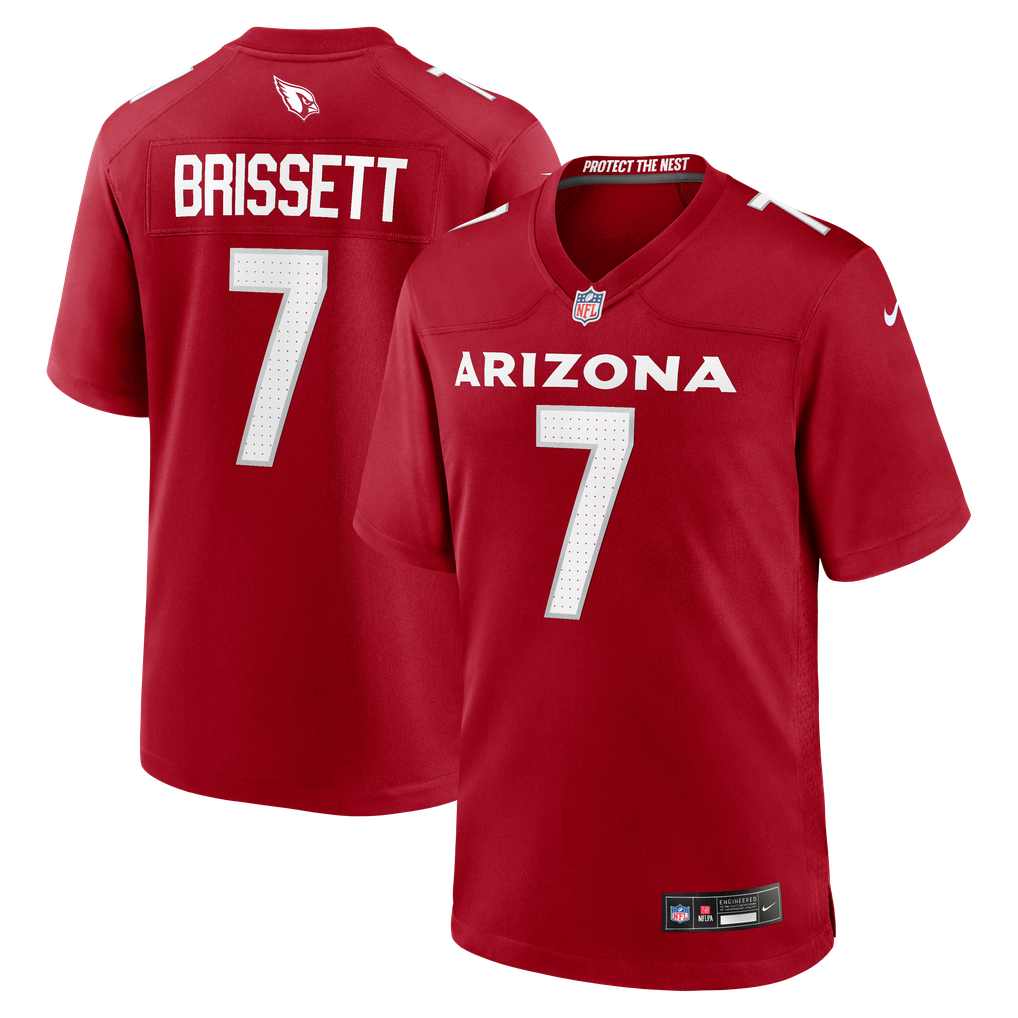 Men's Arizona Cardinals Jacoby Brissett Nike  Cardinal Team Game Jersey - Image 2