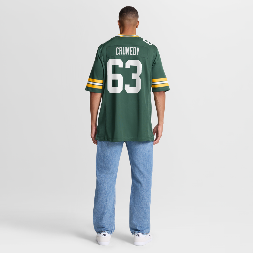 Men's Green Bay Packers Jaden Crumedy Nike Green Team Game Jersey - Image 4