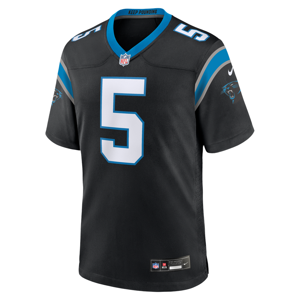 Men's Carolina Panthers Jaelan Phillips Nike Black Game Jersey - Image 3
