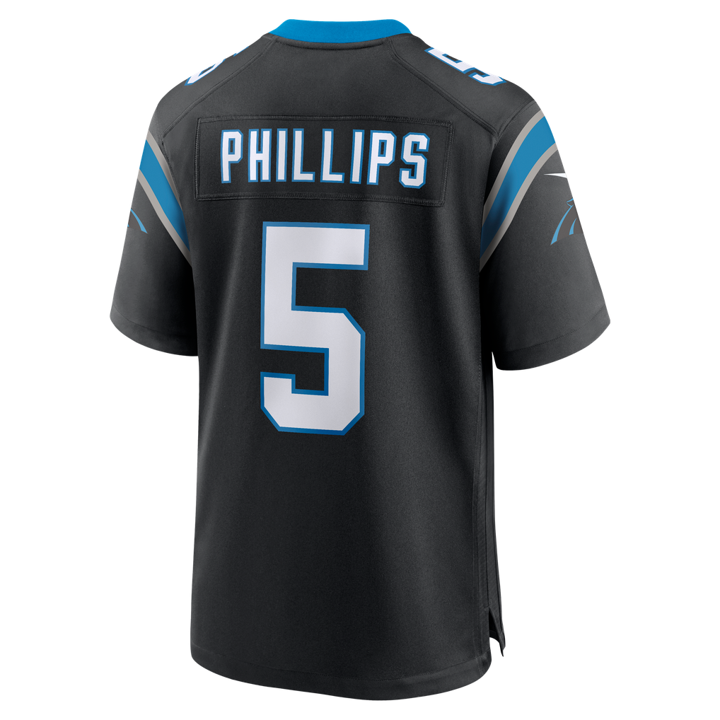 Men's Carolina Panthers Jaelan Phillips Nike Black Game Jersey - Image 4