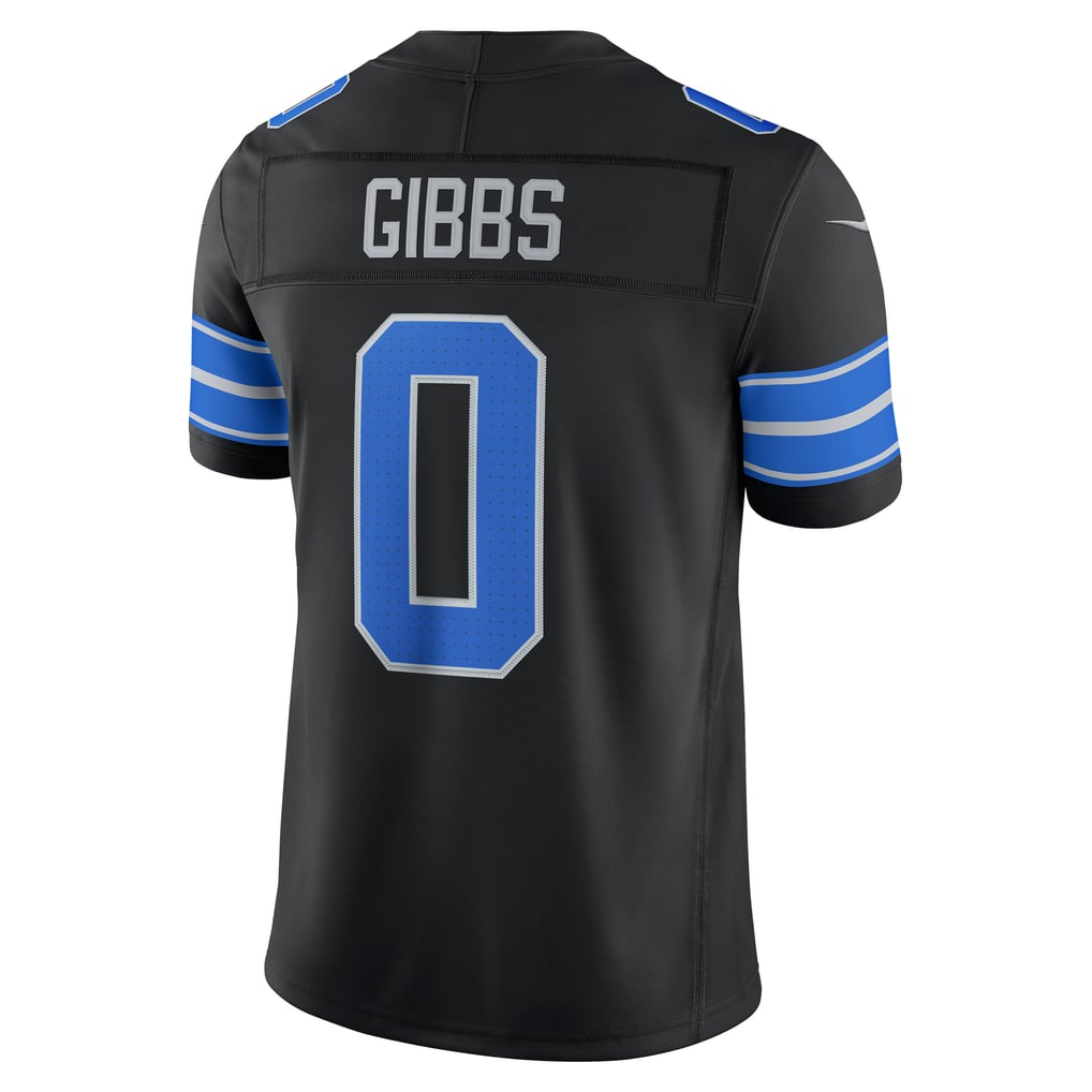 Men's Detroit Lions Jahmyr Gibbs Nike Black Alternate Vapor F.U.S.E. Stitched Limited Jersey - Image 4