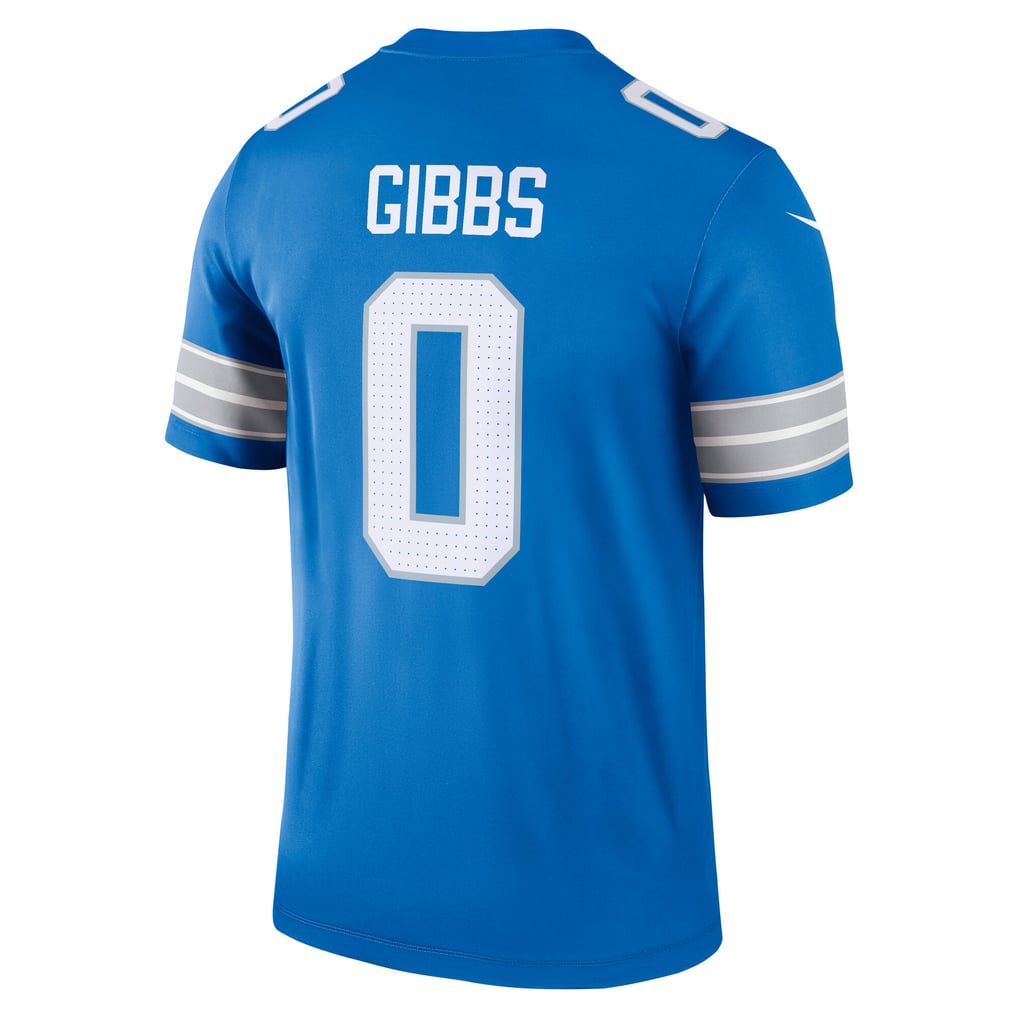 Men's Detroit Lions Jahmyr Gibbs Nike Blue Legend Player Performance Top - Image 4