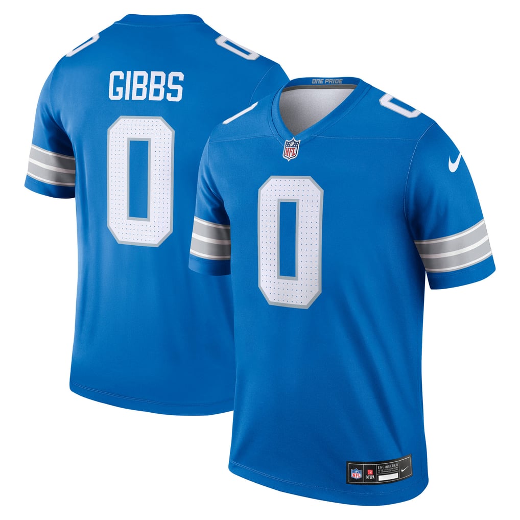 Men's Detroit Lions Jahmyr Gibbs Nike Blue Legend Player Performance Top - Image 1