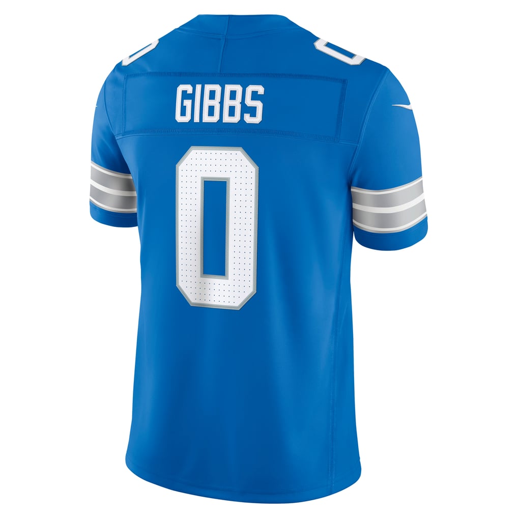 Men's Detroit Lions Jahmyr Gibbs Nike Blue Team Vapor F.U.S.E. Stitched Limited Jersey - Image 4