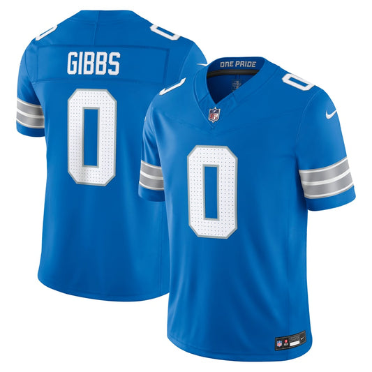 Men's Detroit Lions Jahmyr Gibbs Nike Blue Team Vapor F.U.S.E. Stitched Limited Jersey - Image 1