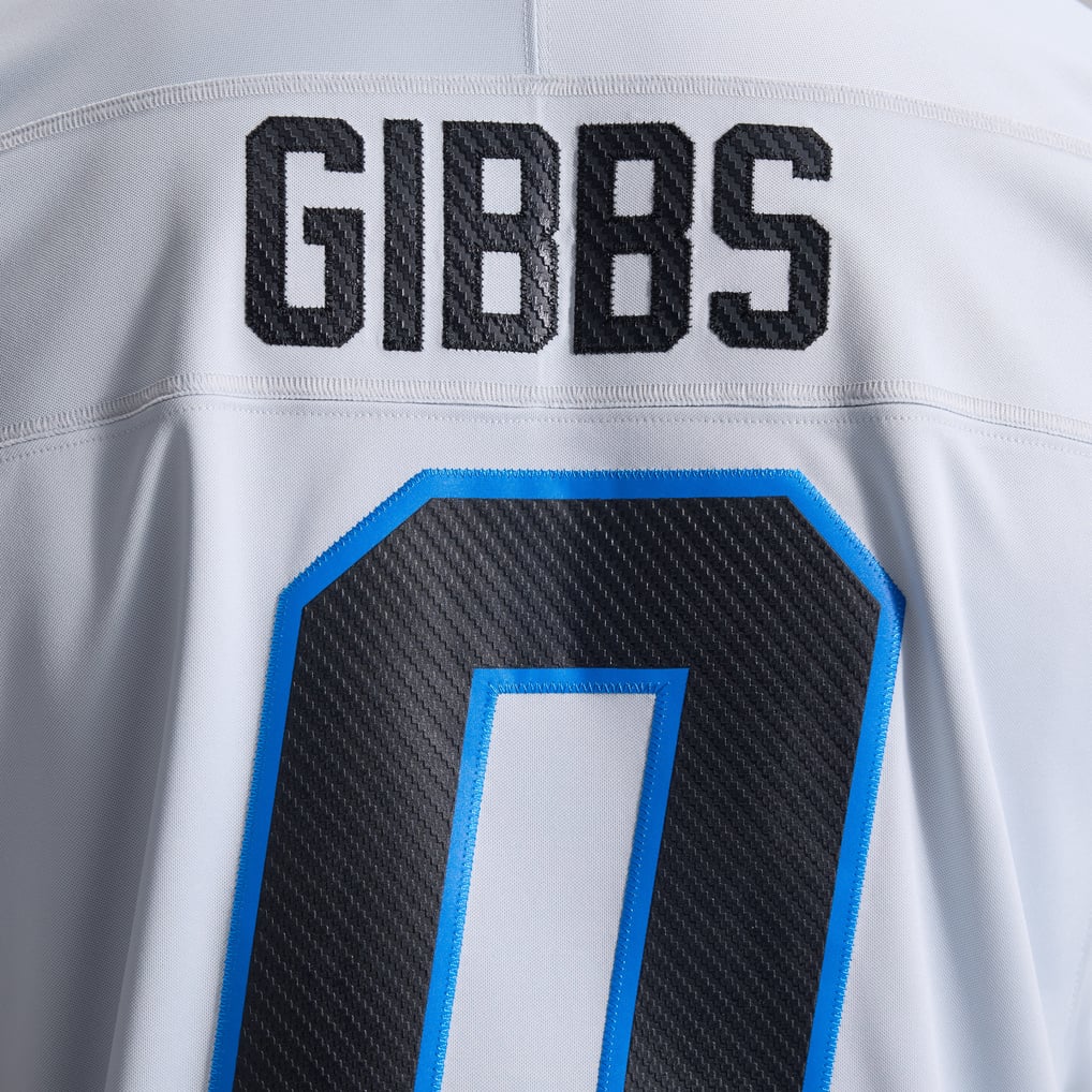 Men's Detroit Lions Jahmyr Gibbs Nike Silver 2026 Rivalries Collection Stitched Limited Jersey - Image 12
