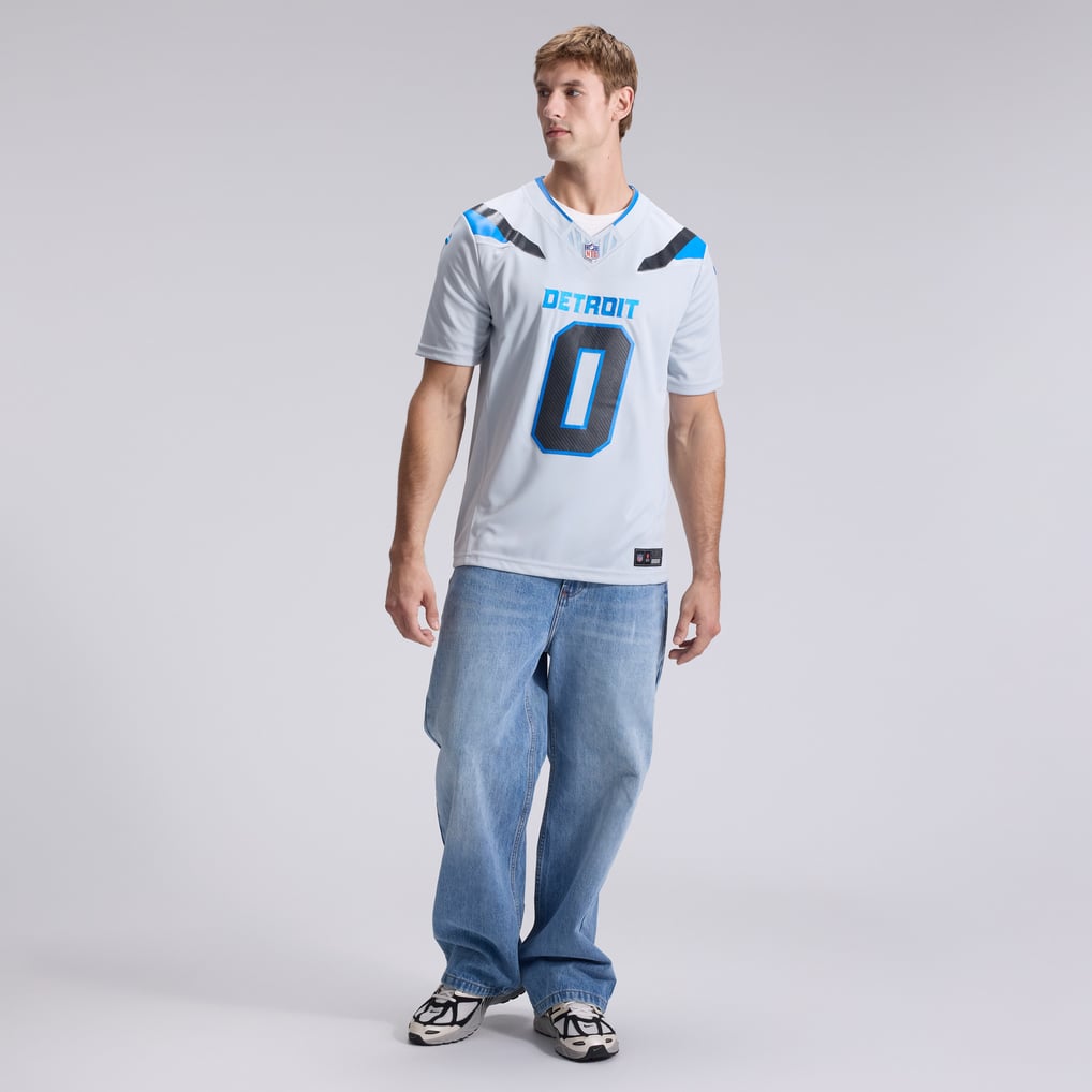 Men's Detroit Lions Jahmyr Gibbs Nike Silver 2026 Rivalries Collection Stitched Limited Jersey - Image 5