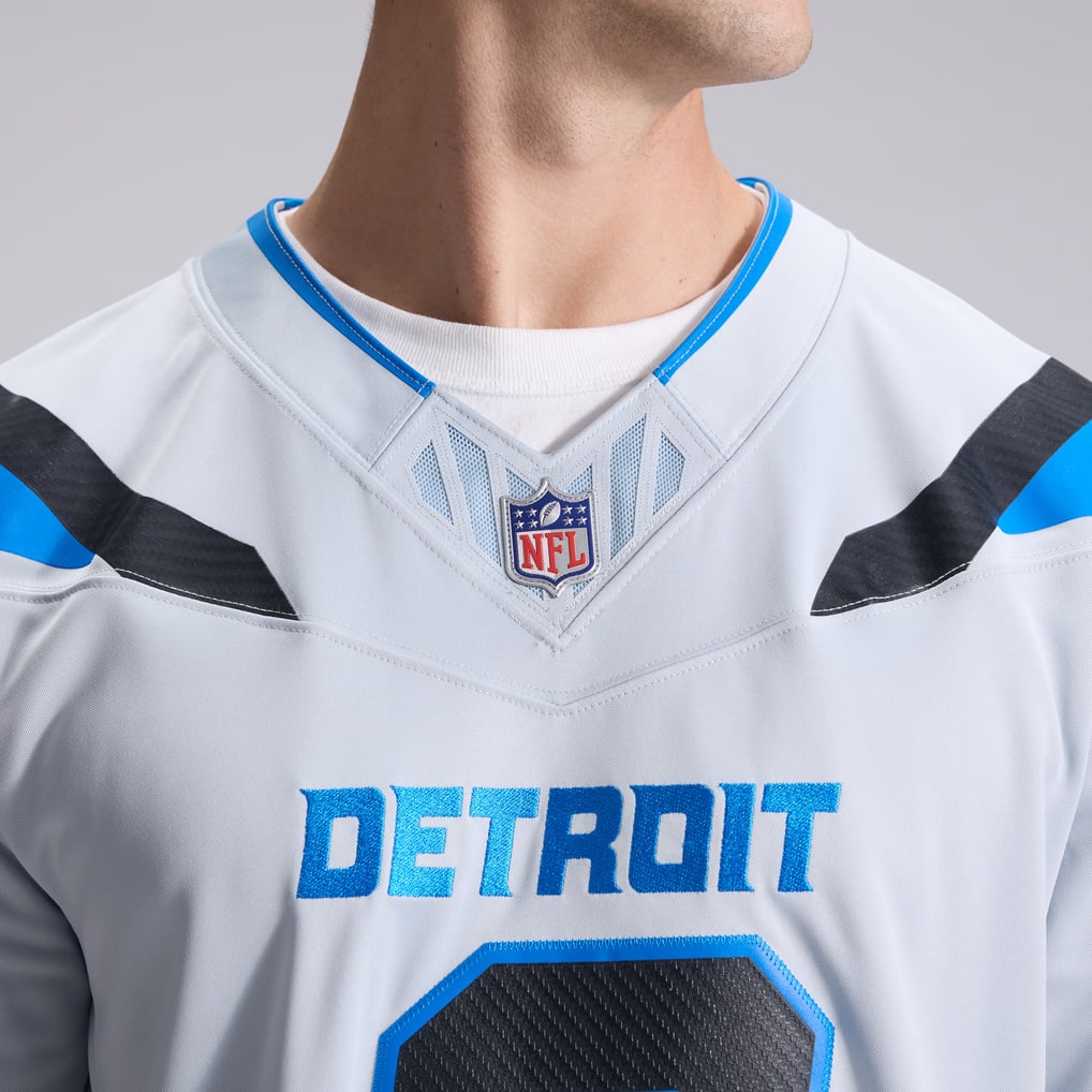 Men's Detroit Lions Jahmyr Gibbs Nike Silver 2026 Rivalries Collection Stitched Limited Jersey - Image 9