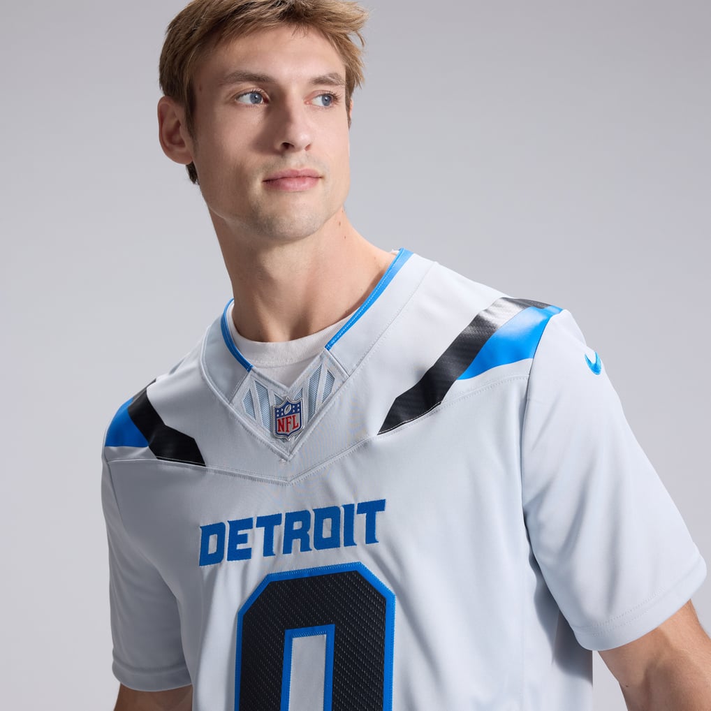 Men's Detroit Lions Jahmyr Gibbs Nike Silver 2026 Rivalries Collection Stitched Limited Jersey - Image 10