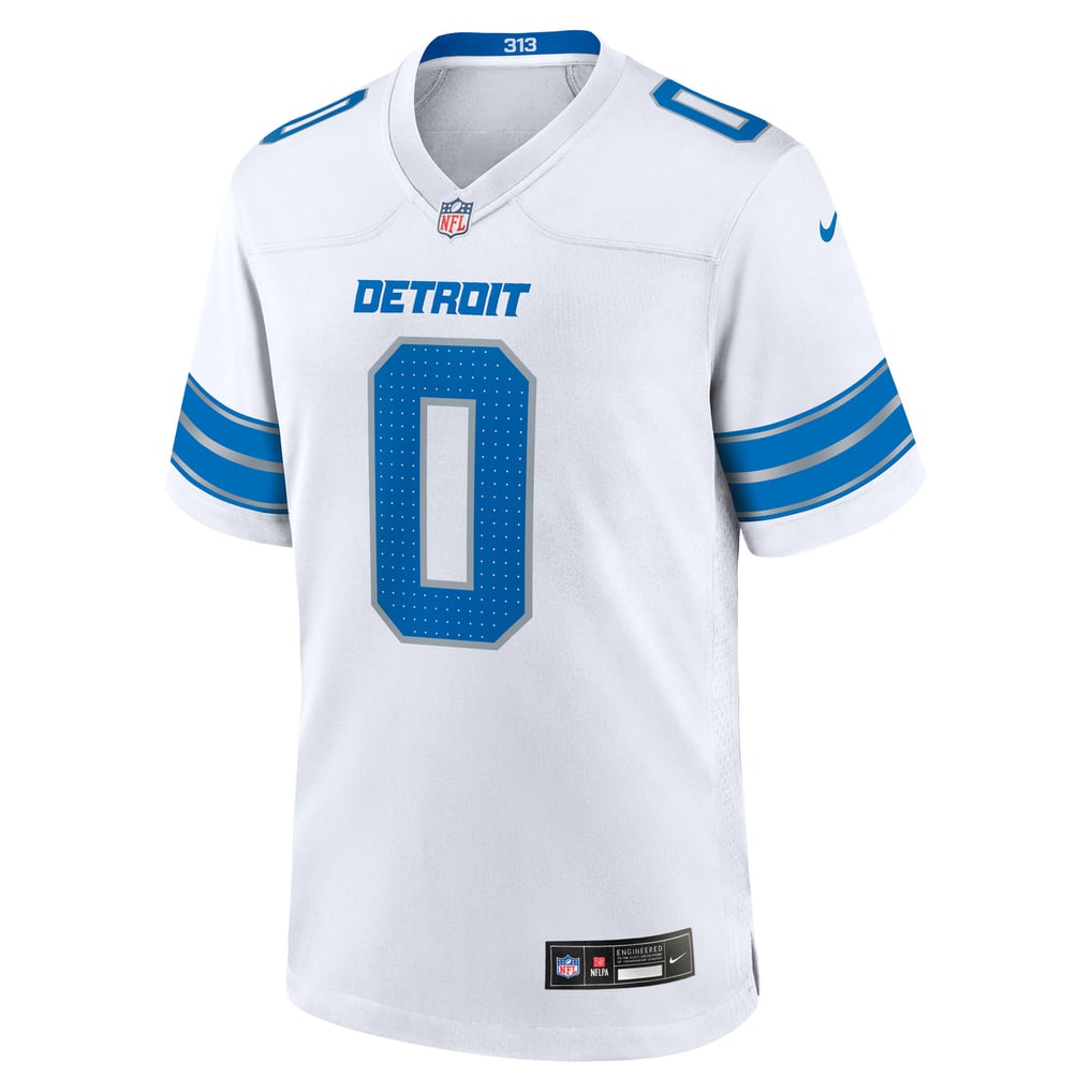 Men's Detroit Lions Jahmyr Gibbs Nike White Game Player Jersey - Image 3