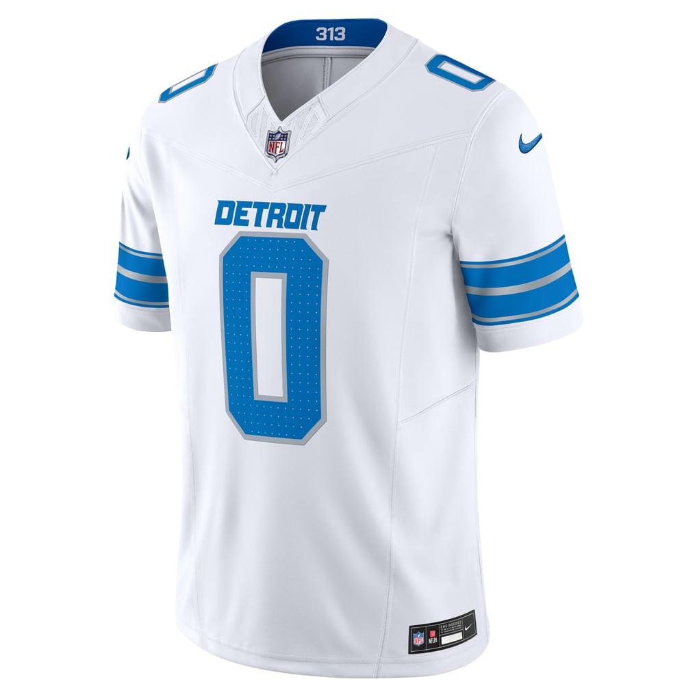 Men's Detroit Lions Jahmyr Gibbs Nike White Vapor F.U.S.E. Limited Jersey - Image 3