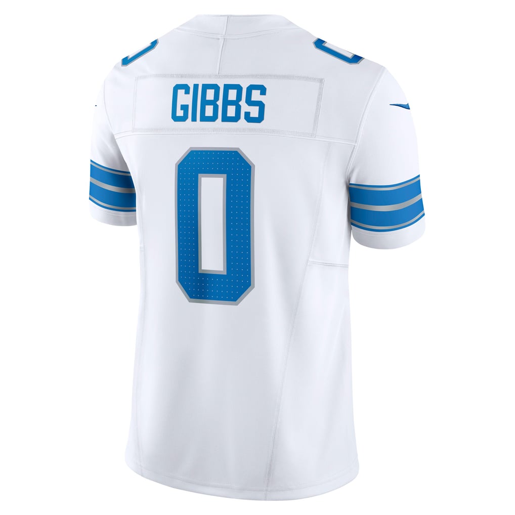 Men's Detroit Lions Jahmyr Gibbs Nike White Vapor F.U.S.E. Limited Jersey - Image 4