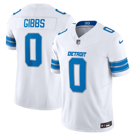 Men's Detroit Lions Jahmyr Gibbs Nike White Vapor F.U.S.E. Limited Jersey - Image 1