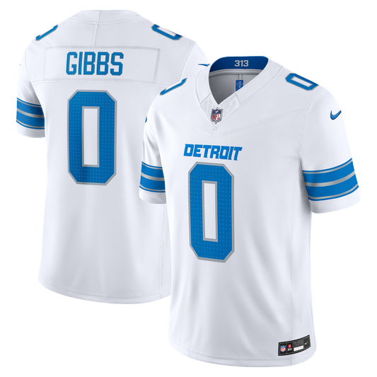 Men's Detroit Lions Jahmyr Gibbs Nike White Vapor F.U.S.E. Stitched Limited Jersey - Image 1