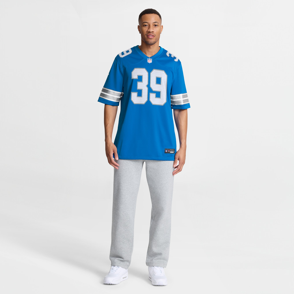 Men's Detroit Lions Jake Bates Nike  Blue Team Game Jersey - Image 8