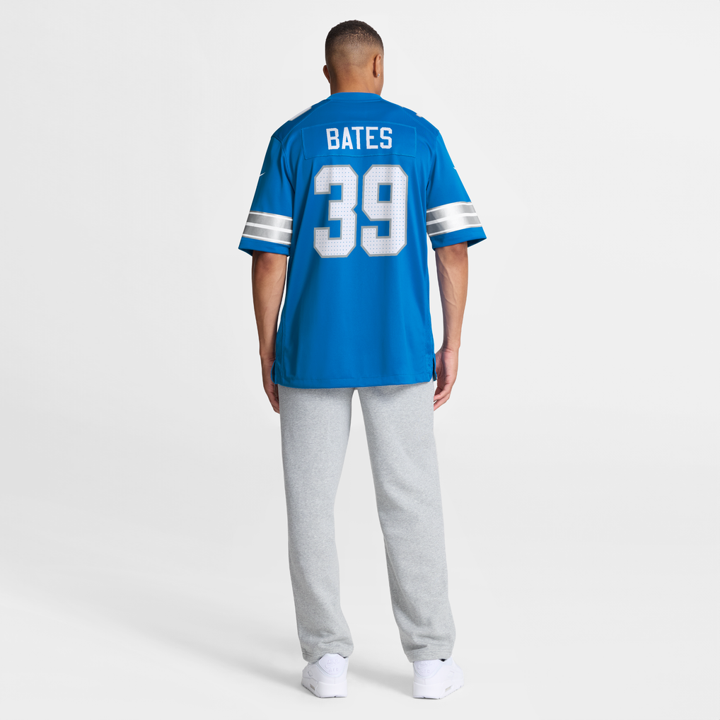 Men's Detroit Lions Jake Bates Nike  Blue Team Game Jersey - Image 9