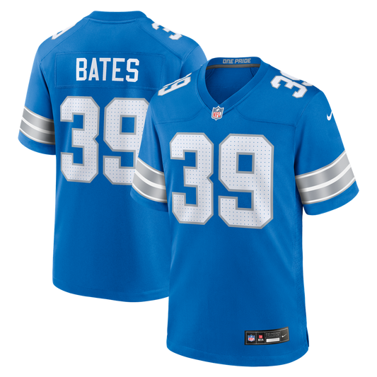 Men's Detroit Lions Jake Bates Nike  Blue Team Game Jersey - Image 1