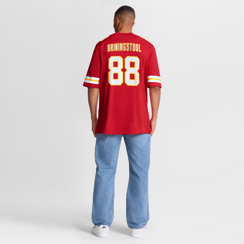 Men's Kansas City Chiefs Jake Briningstool Nike  Red Team Game Jersey - Image 9