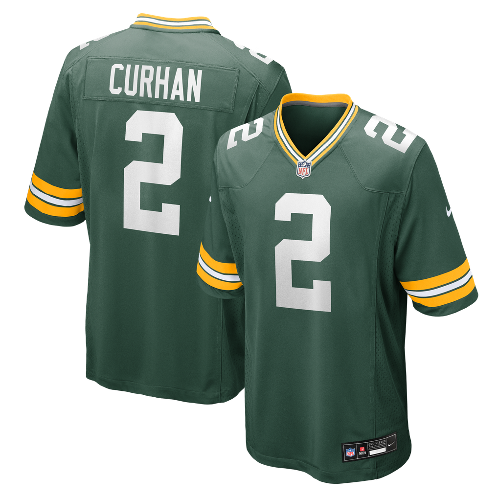 Men's Green Bay Packers Jake Curhan Nike Green Team Game Jersey - Image 2