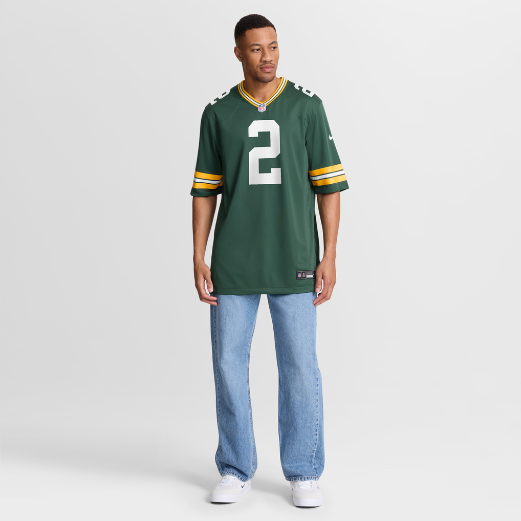 Men's Green Bay Packers Jake Curhan Nike Green Team Game Jersey - Image 3