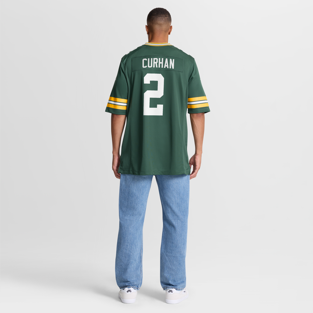Men's Green Bay Packers Jake Curhan Nike Green Team Game Jersey - Image 4