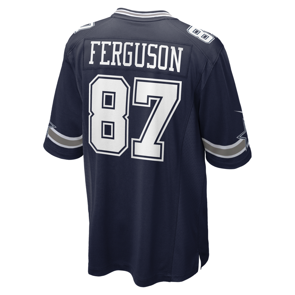 Men's Dallas Cowboys Jake Ferguson Nike Navy Team Game Jersey - Image 4